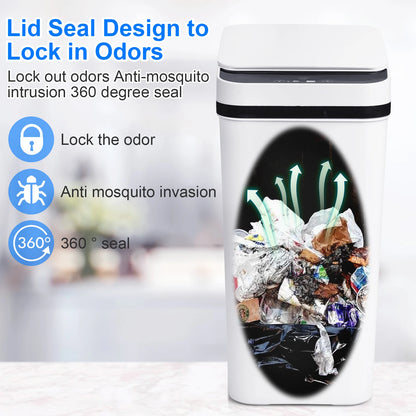 2 Pack Bathroom Automatic Touchless Trash Cans