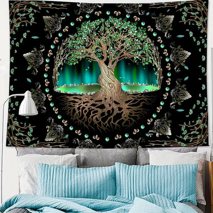 VIKAMA Aurora Tree of Life Tapestry