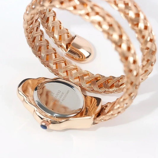 Fashion Diamond Snake Shape Wristwatch