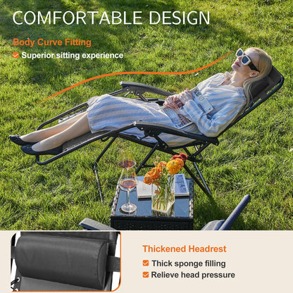 2 Recliner Camping Patio Lounge Chairs