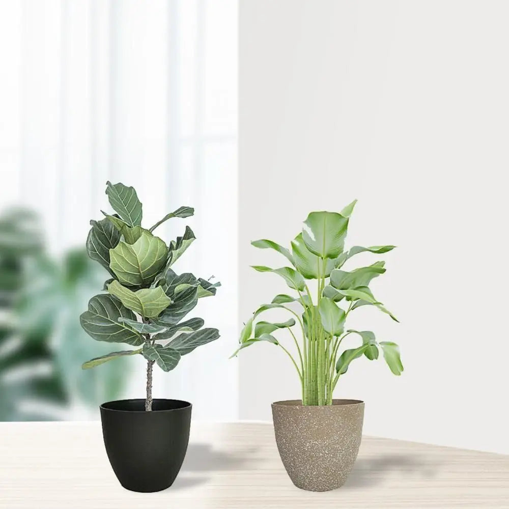 Frosted Imitation Stone Flower Gardening Pots.