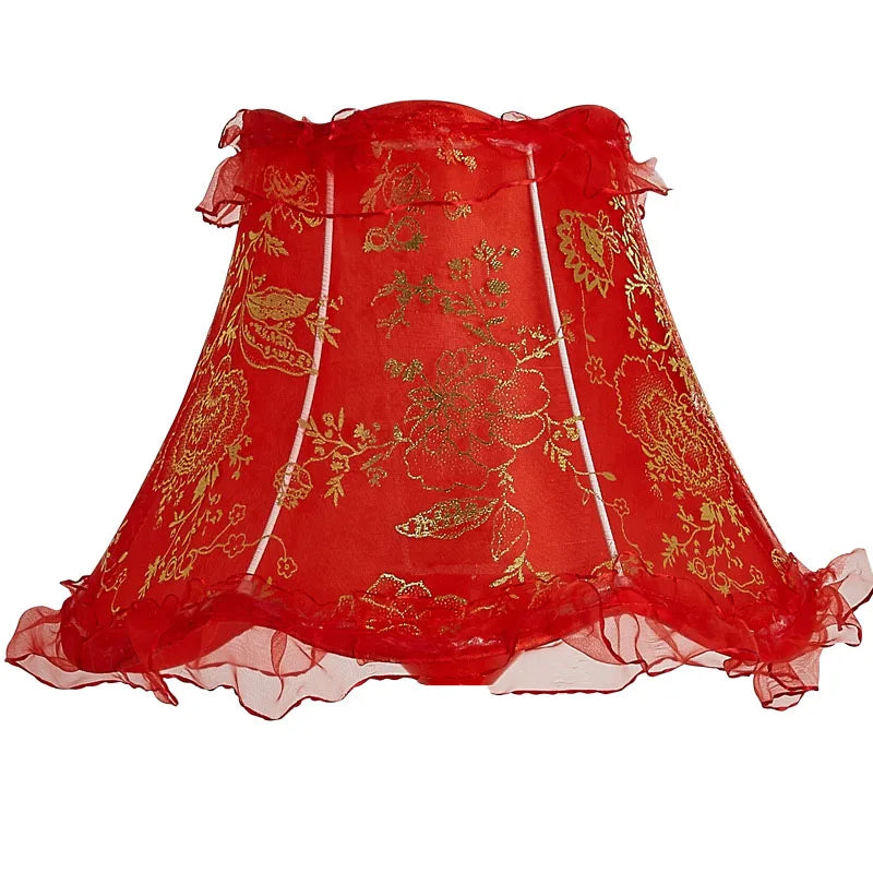 European Style Lampshade Vintage High-End Cloth Art Bead Lace