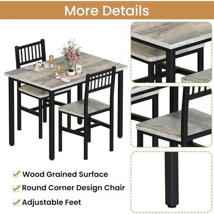 3 Piece Dining Table Set for 2,