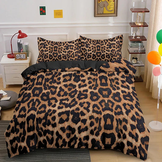 Leopard Print Bedding for Kids, Teens, Adults with Pillowcase