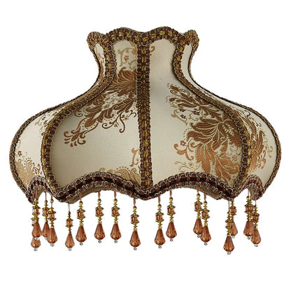 European Style Lampshade Vintage High-End Cloth Art Bead Lace