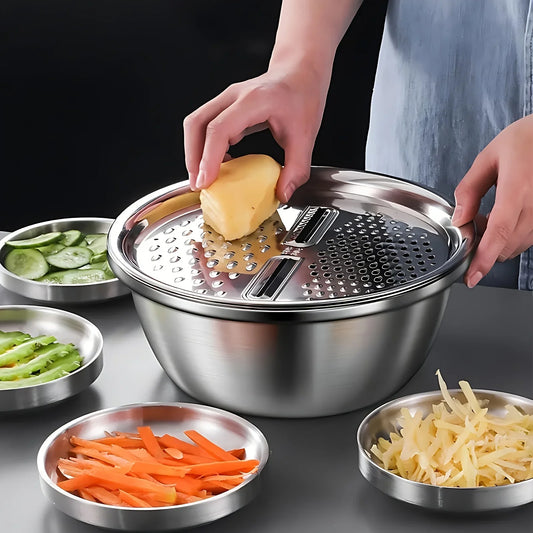 3PCS/1Set Vegetable Slicer, Stainless Steel