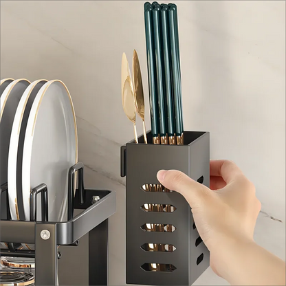 Stainless Steel Dish Drying Rack with Drainboard