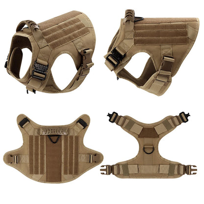 Tactical Dog Harness Collar Leash For Medium Large Dogs