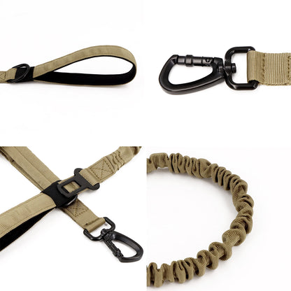 Tactical Dog Harness Collar Leash For Medium Large Dogs