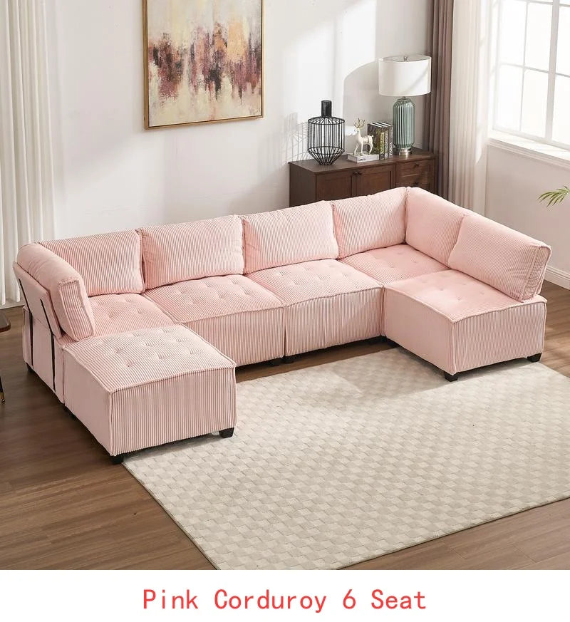 Modular Sectional Sofa With Reversible Chaise,