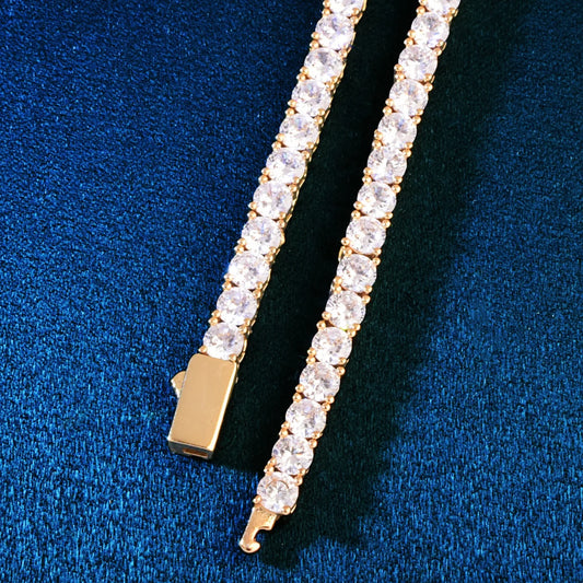 Spring Clasp Tennis Chain Gold