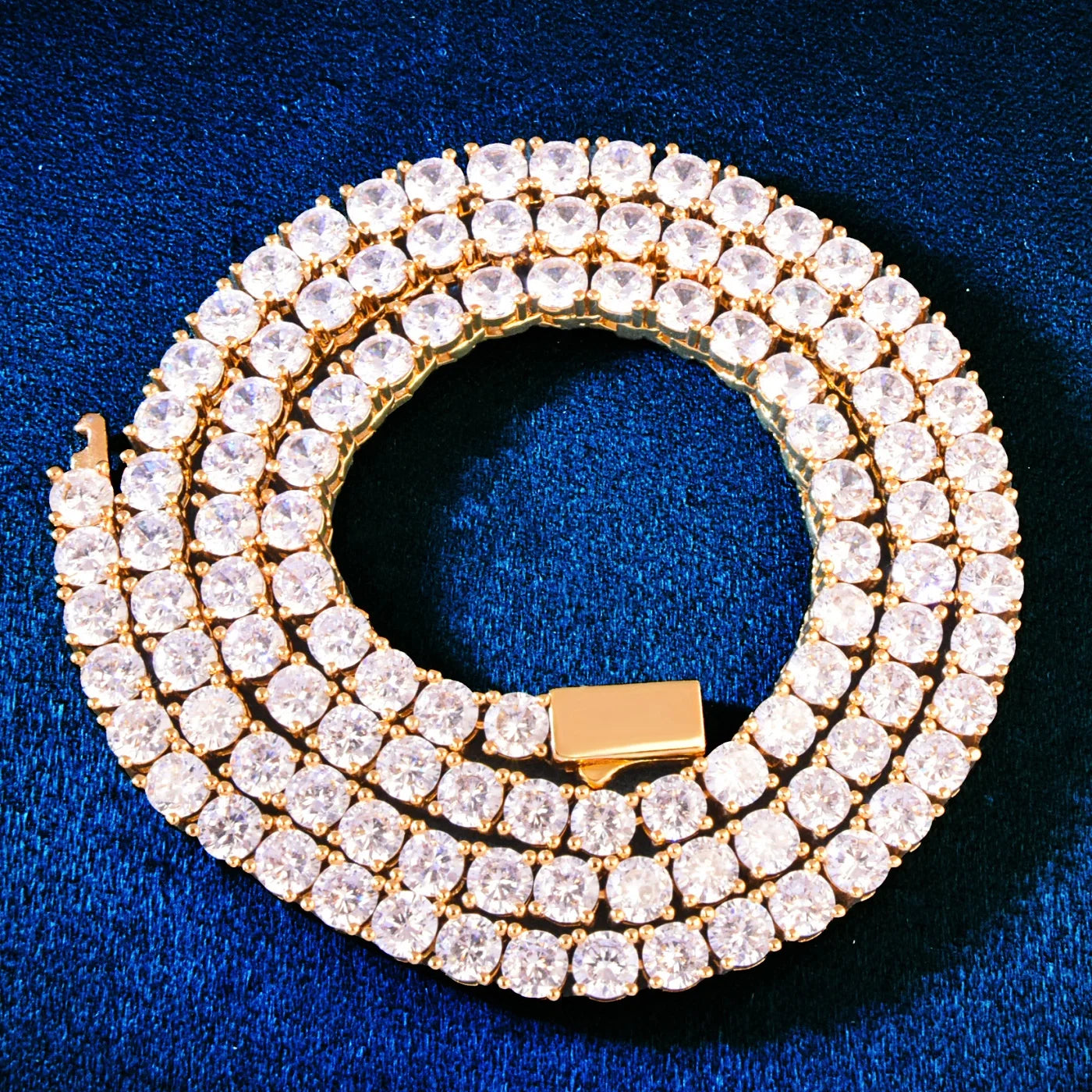 Spring Clasp Tennis Chain Gold