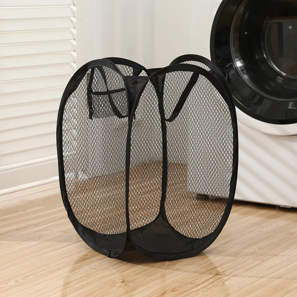Collapsible Pop-up Mesh Laundry Basket Clothes Hamper