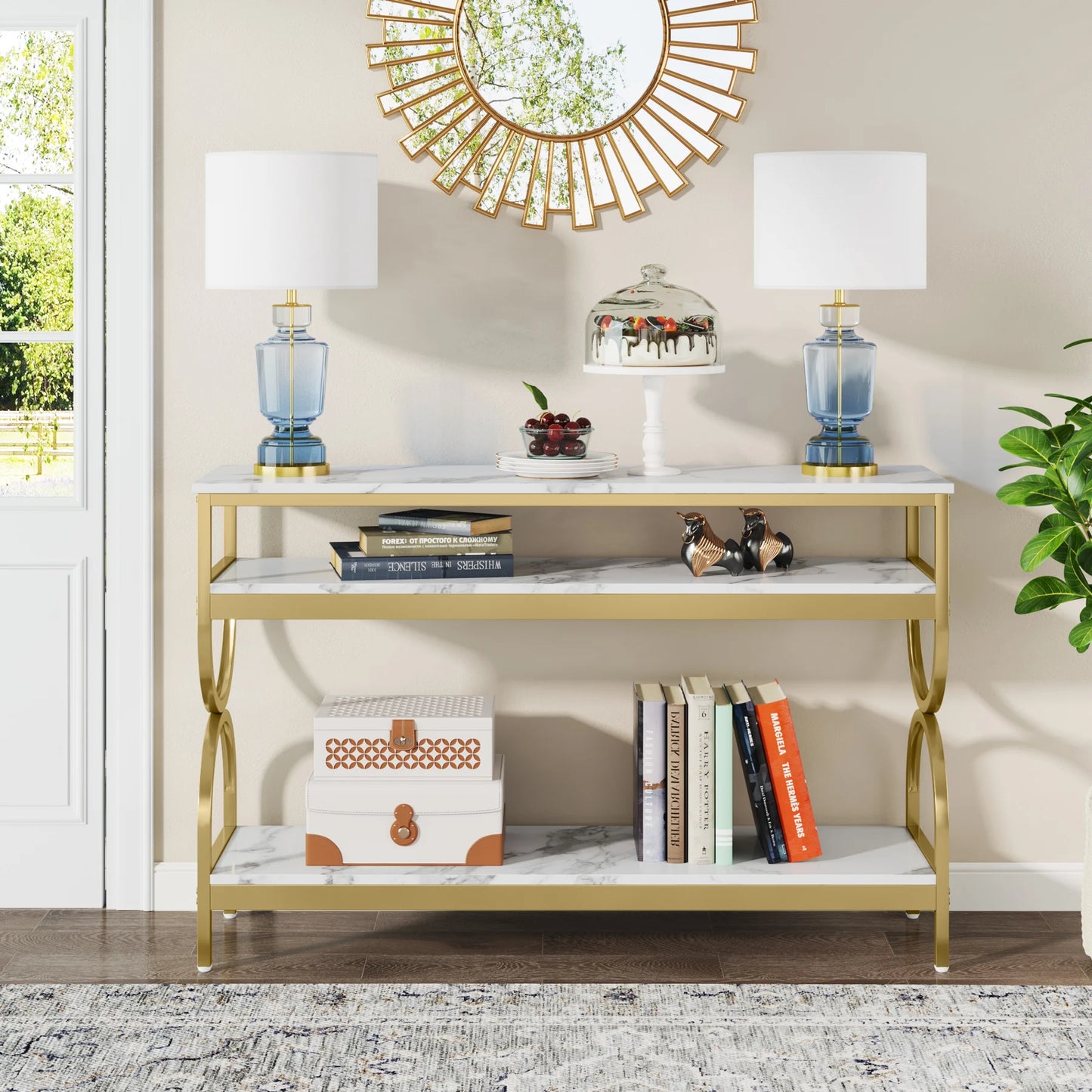 55 inch Sofa Table with 3 Tiers