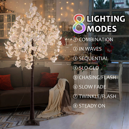 Cherry Blossom Tree Light, 6ft Lighted Trees for Decoration Inside