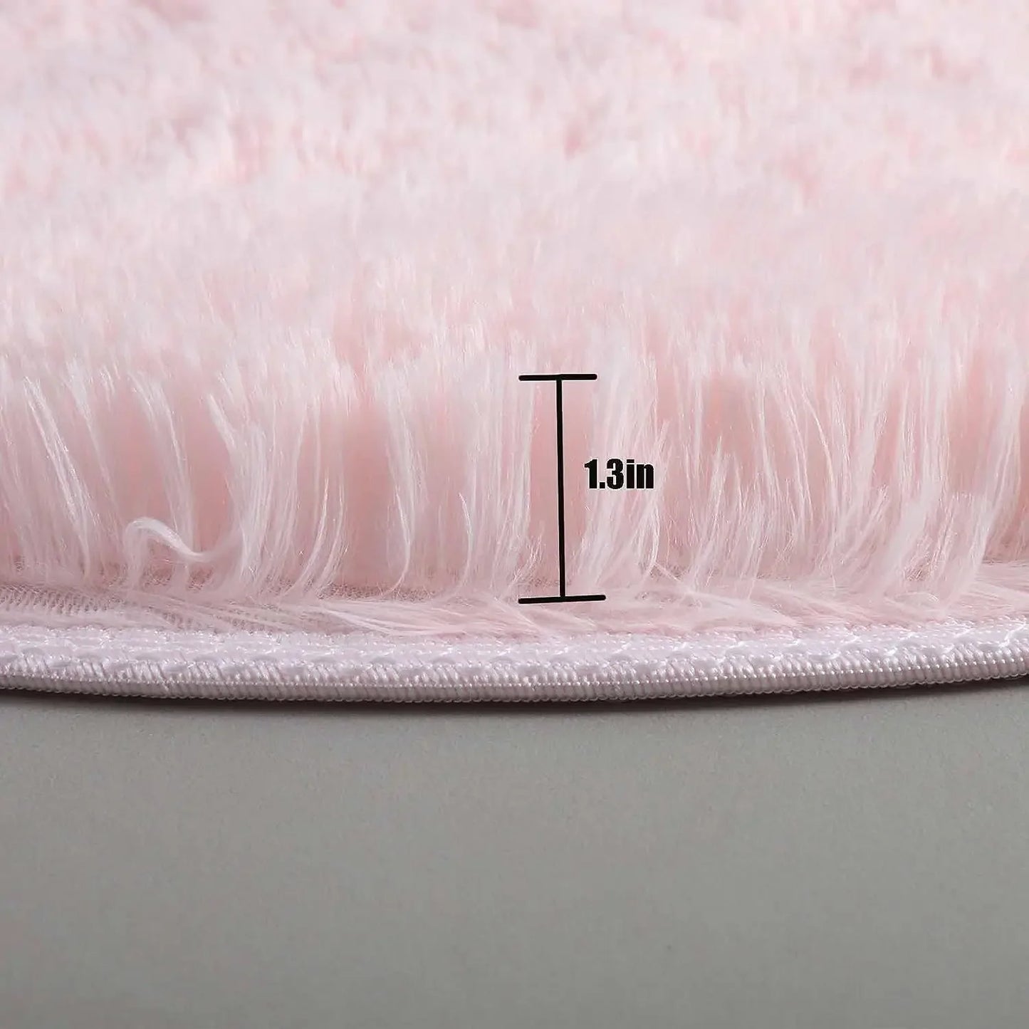 Super Soft Plush Round Rug Fluffy White  Pile Carpet
