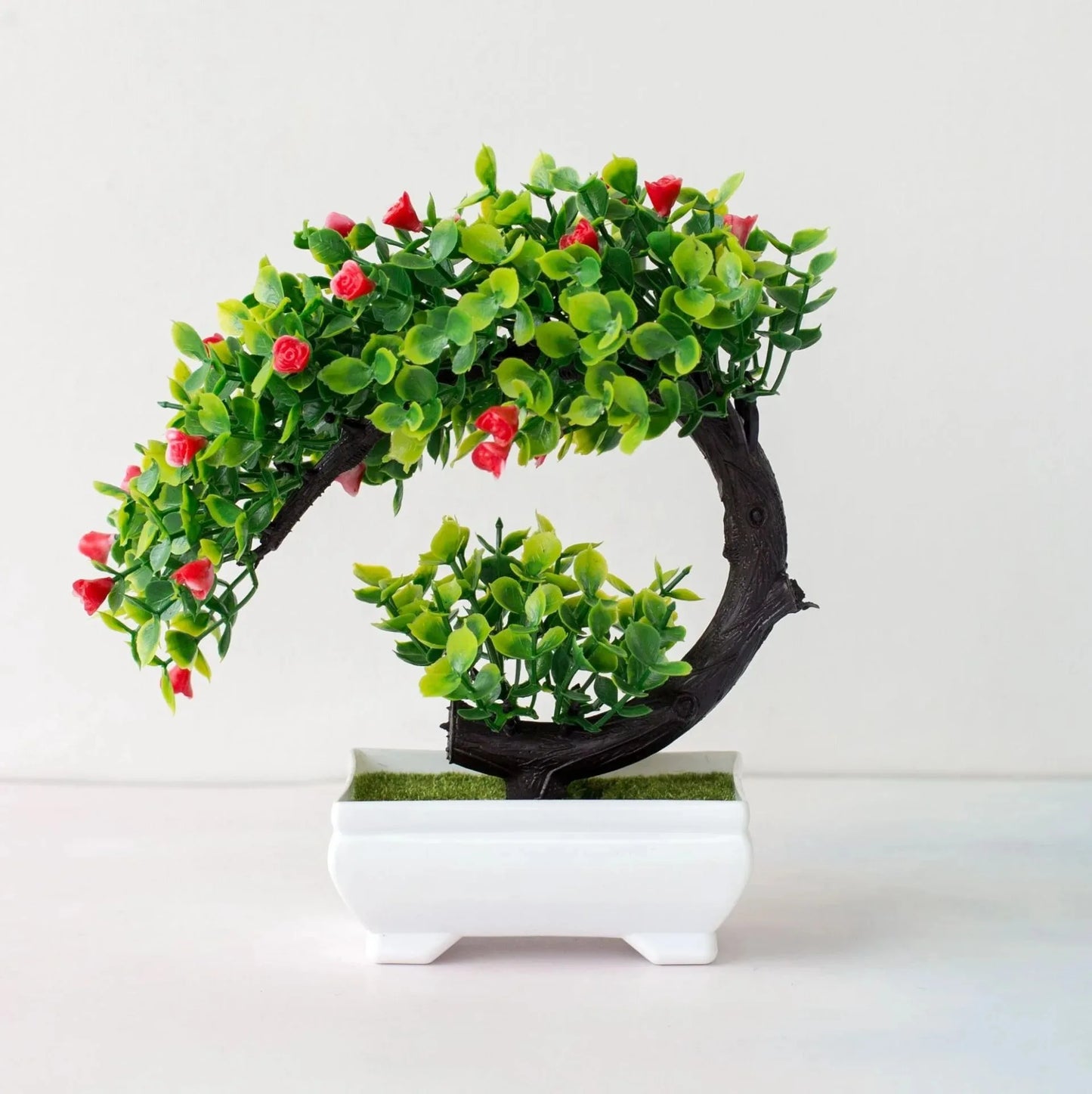 Artificial Bonsai Simulated Tree Fake Flowers