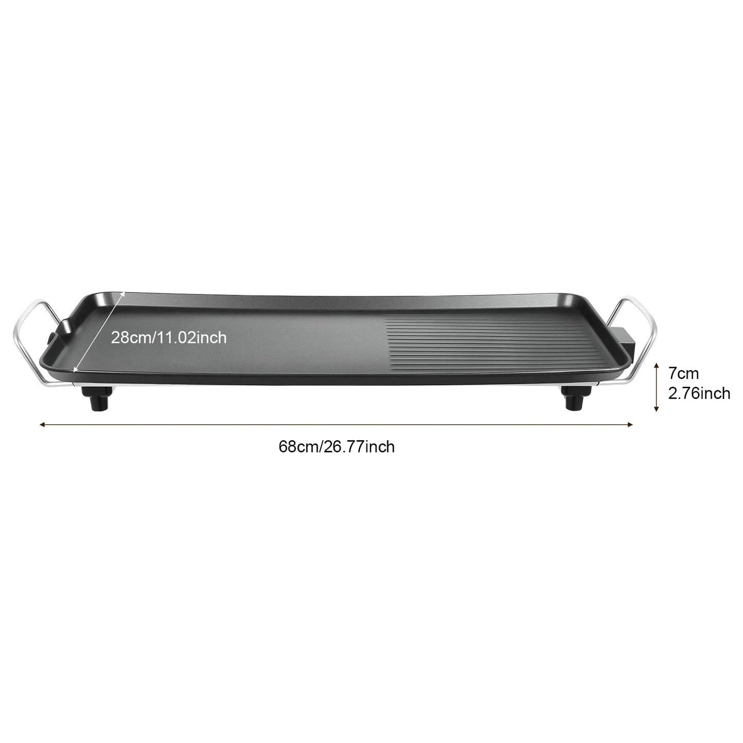 1500W Electric Barbecue Grill  Hibachi Griddle Indoor Outdoor