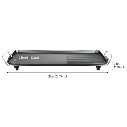 1500W Electric Barbecue Grill  Hibachi Griddle Indoor Outdoor