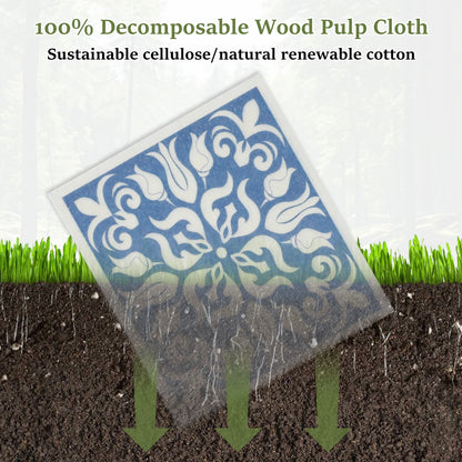 5/6/12PCS Kitchen Dish Towels Absorbent Swedish Dishcloths