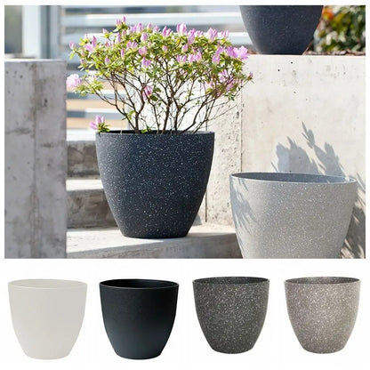 Frosted Imitation Stone Flower Gardening Pots.