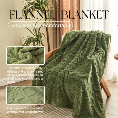 Plush 1pc Luxurious Fleece Blanket - Throw