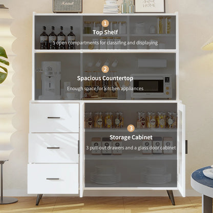 Kitchen Hutch Storage Cabinet, Freestanding