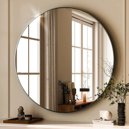 24.2"x24.2" Round Bathroom Wall Mirror,