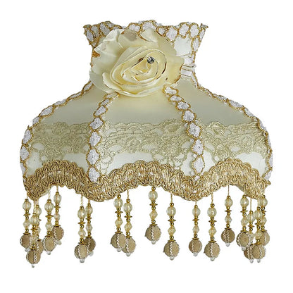 European Style Lampshade Vintage High-End Cloth Art Bead Lace
