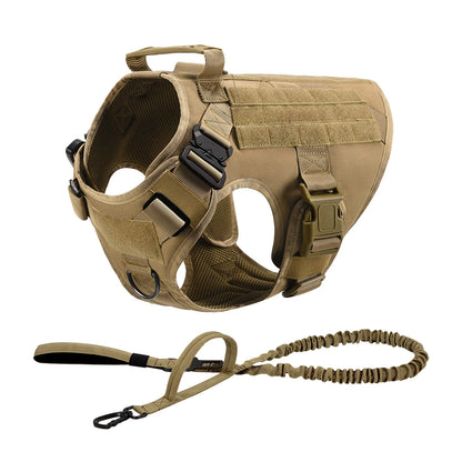 Tactical Dog Harness Collar Leash For Medium Large Dogs