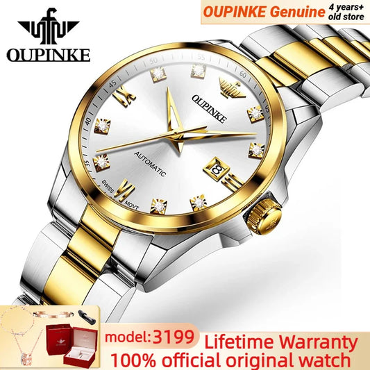 Original  Swiss Automatic Mechanical Watch  Real Diamond Sapphire