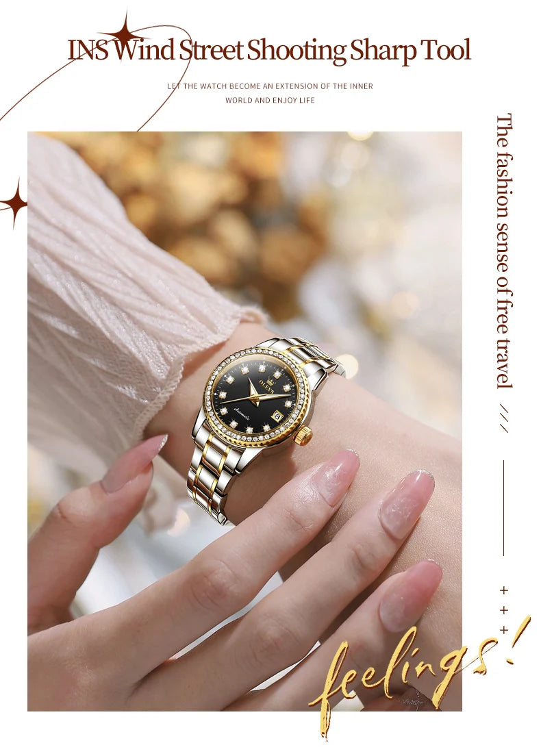 Watch for Women Diamond Gold Luxury Stainless steel