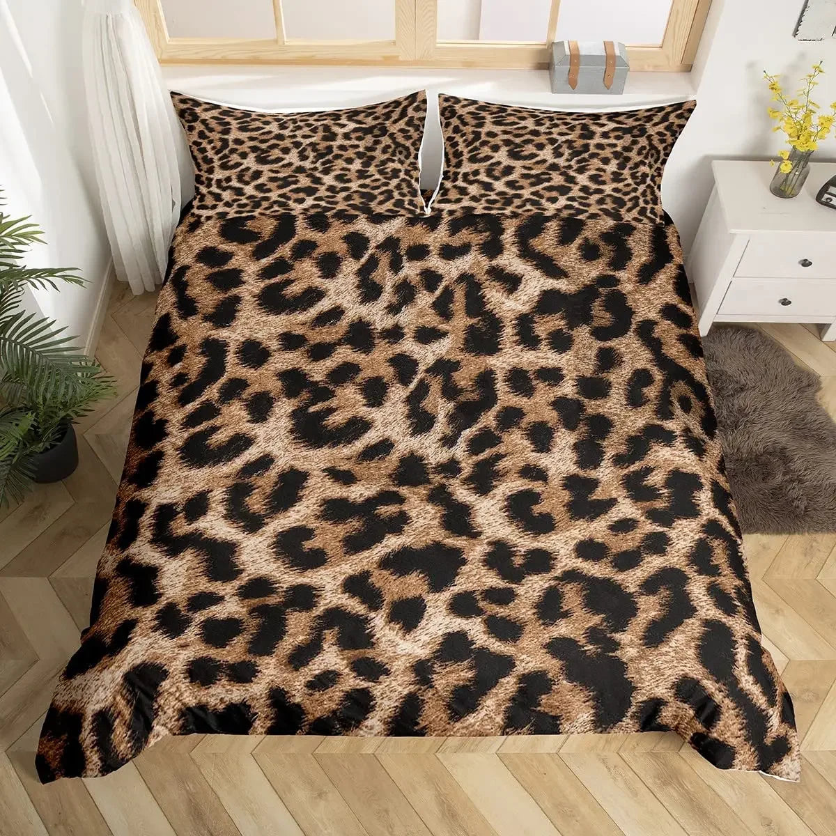 Leopard Print Bedding for Kids, Teens, Adults with Pillowcase