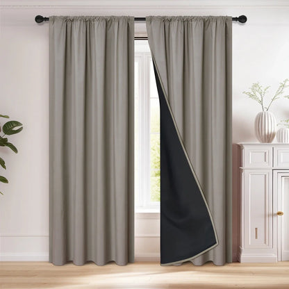 1pc 100% Blackout Curtain with Rod Pocket,