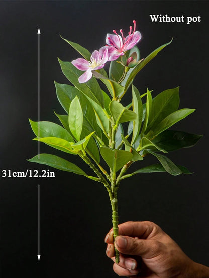 21-40cm Artificial Azaleas Plants Fake Rubber Tree