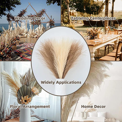 5/10/20PCS Fluffy Pampas Grass Boho Decor Artificial Flower