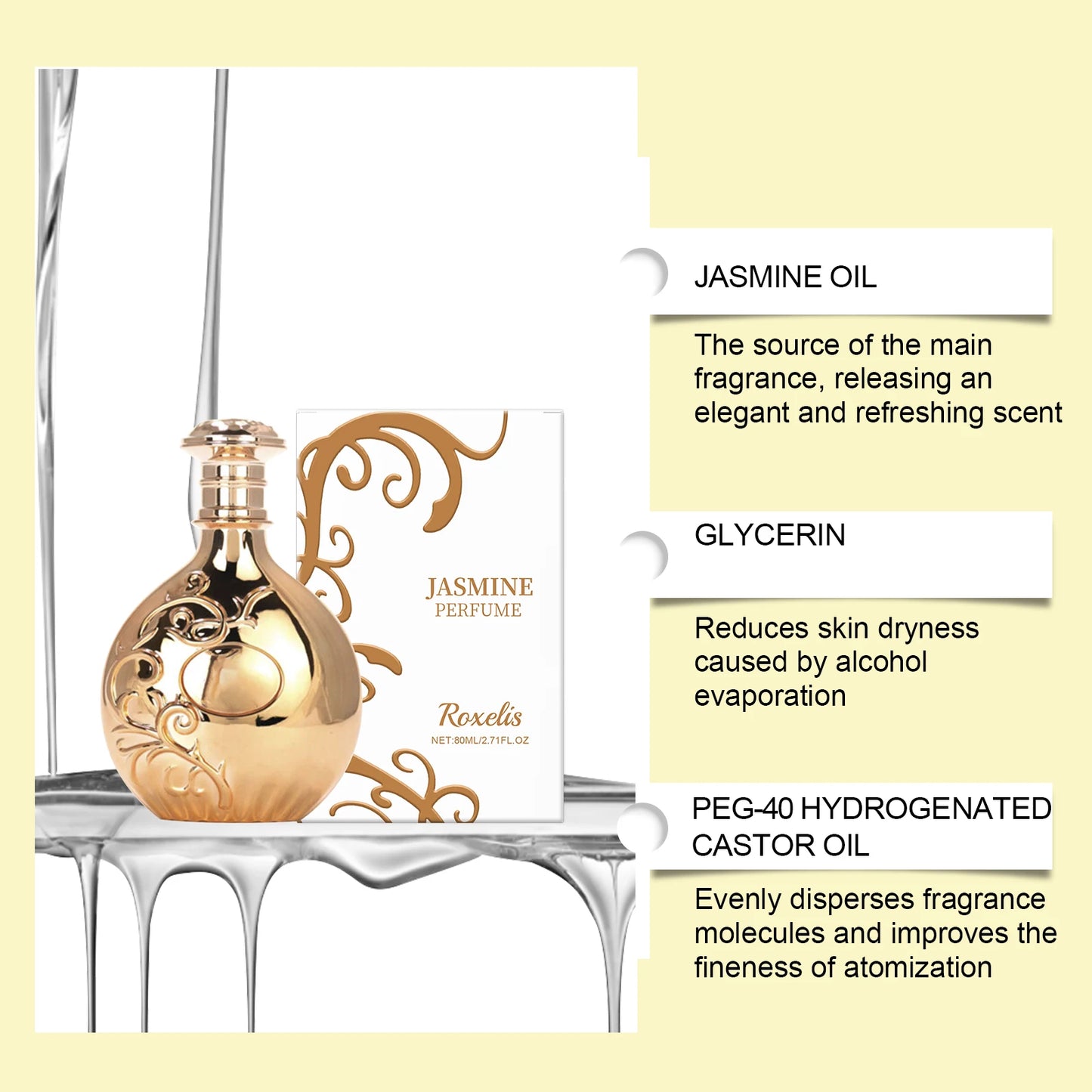 Jasmine Perfume Long-Lasting Fragrance to Enhance Elegant Women