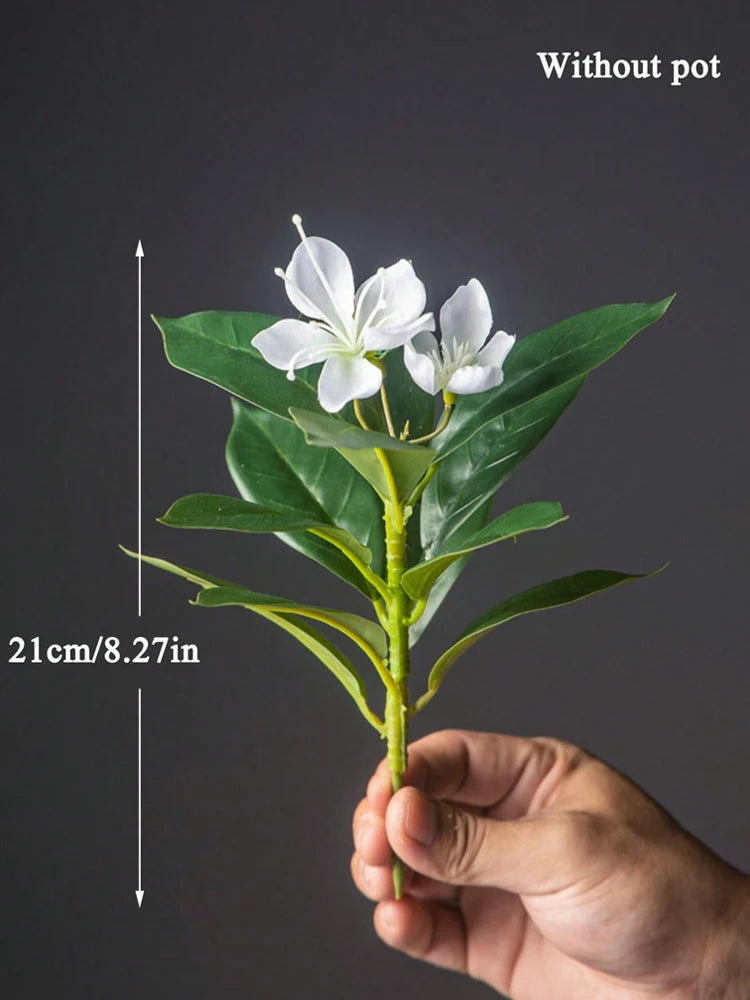 21-40cm Artificial Azaleas Plants Fake Rubber Tree