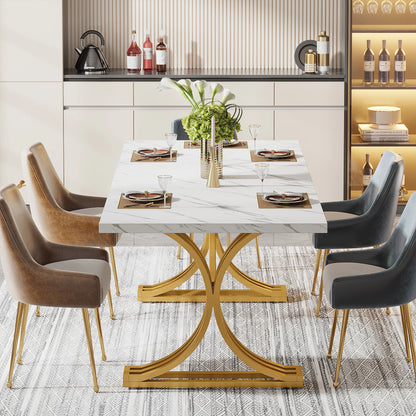 Tribesigns Modern 63-Inch Rectangular Dining Table Seating 4 to 6,