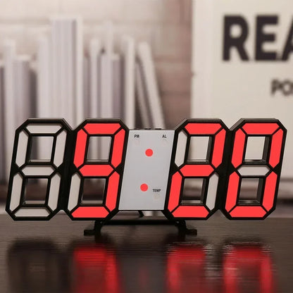 3D LED Digital Clock Wall Decoration Glow Night