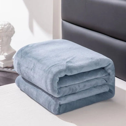 1pc, simple and plain plush blanket,