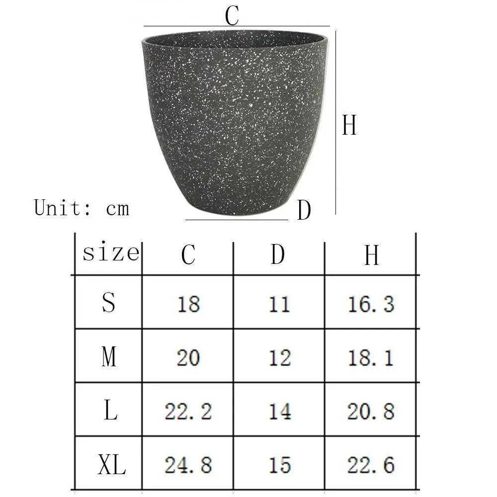 Frosted Imitation Stone Flower Gardening Pots.
