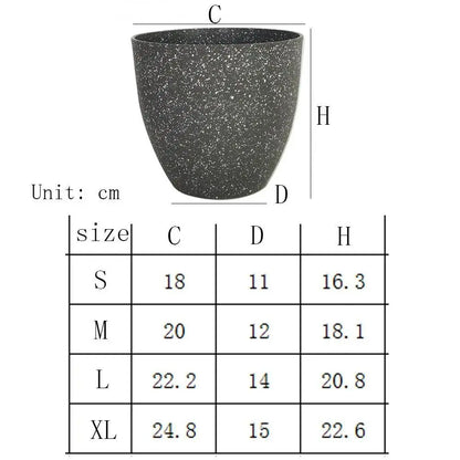 Frosted Imitation Stone Flower Gardening Pots.