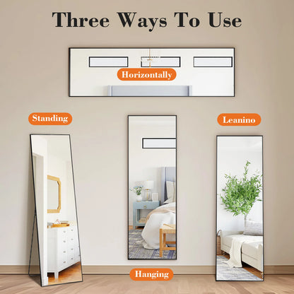 Full Length Arched Right Angle Mirror with Stand