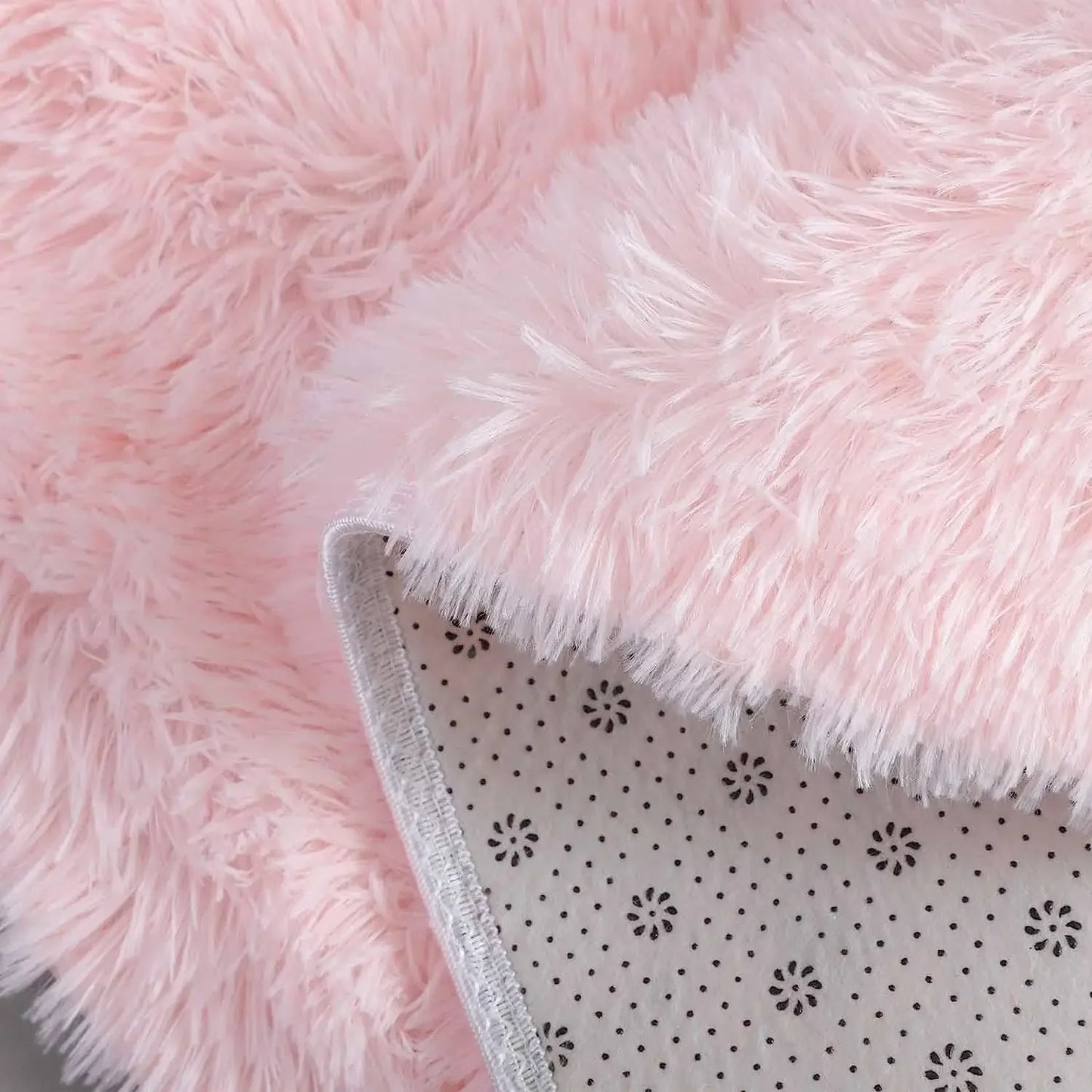 Super Soft Plush Round Rug Fluffy White  Pile Carpet