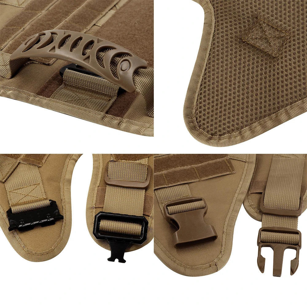 Tactical Dog Harness Collar Leash For Medium Large Dogs