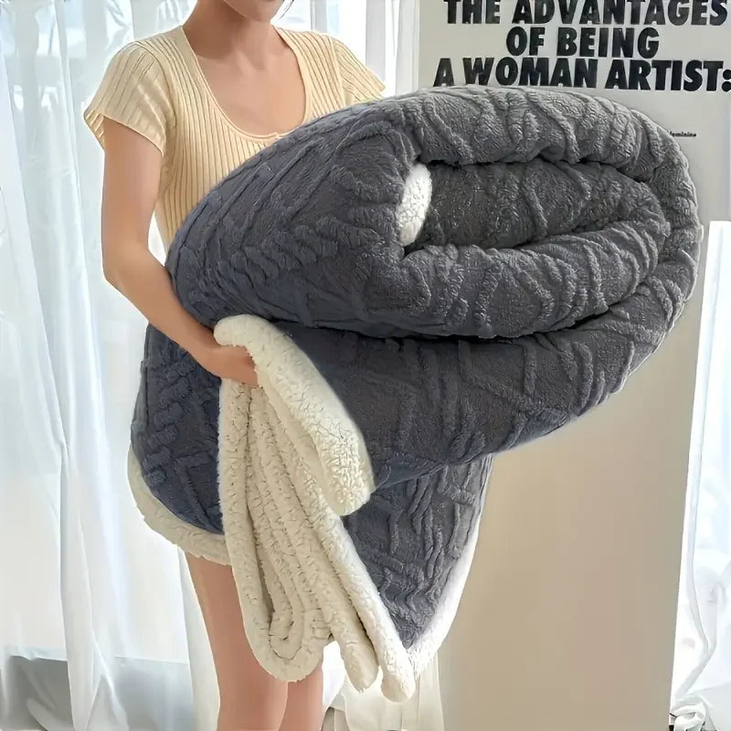 Sherpa Weighted Blanket 10lbs for Adults- Soft, Warm