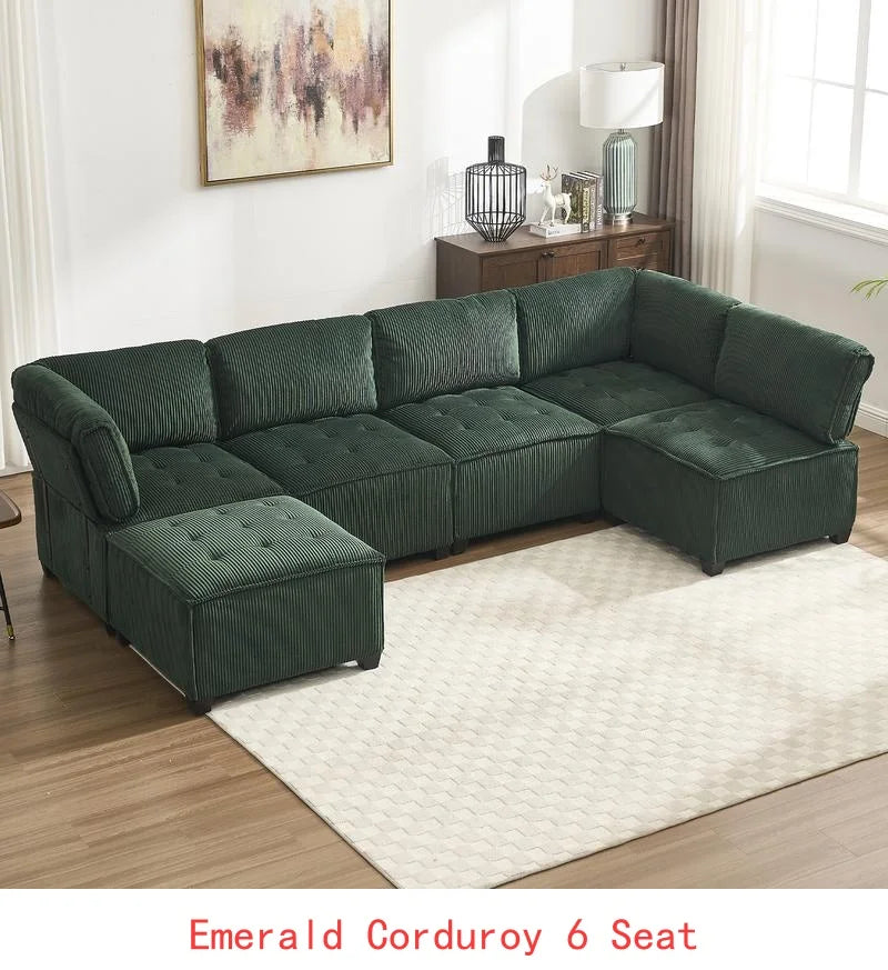 Modular Sectional Sofa With Reversible Chaise,