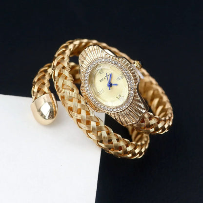 Fashion Diamond Snake Shape Wristwatch