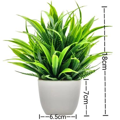 1pc Artificial Plants with Plastics Pots Perfect Greenery